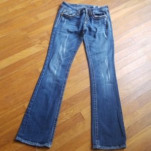Miss Me Distressed Boot Cut Jeans